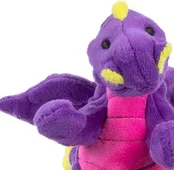 goDog Dragons Squeaky Plush Dog Toy Purple Small