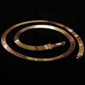 14K Yellow Gold 18" Patterned Herringbone Chain