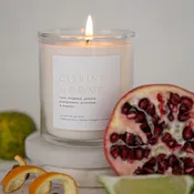 Citrine Citrus Scented Candle | Energizing Yuzu, Bergamot & Pomegranate Blend | Candle