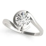 0.5 CT Round Diamond Engagement Solitaire Ring