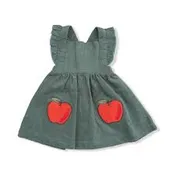 Angel Dear Apple Corduroy Pinafore w/ Diaper Cover