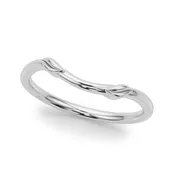 14K Attachment Ladies Leaf Side Wedding Band
