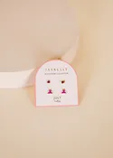 Birthstone Stud Earring Set - July