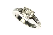 1.04ct Radiant Cut Diamond with Princess Cut Sides on Ring