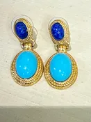 Ben Amun Multi Blue Drop Earrings