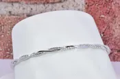14 Karat White Gold Diamond Bangle
