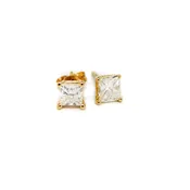 0.75 CT Princess Cut Diamond Studs