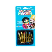 6 Face Paint Crayons - Blister Pack
