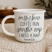 Messy Bun Coffee Run — typeplusprint