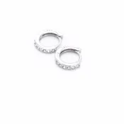 Amelia Silver Huggie Earrings