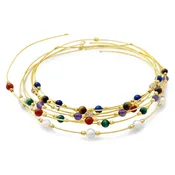 6PCS Multi-Color Stone Necklace