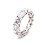 Eternity Cushion & round Diamond Ring