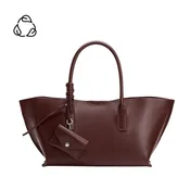 Astrid Burgundy Recycled Vegan Leather Tote Bag