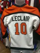 Vintage #10 JOHN LECLAIR Philadelphia Flyers NHL CCM Jersey YXL