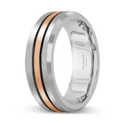 14K Two Tone Wedding Band  -PN00029