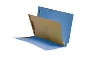 11 Pt. Blue Folders, Full Cut End Tab, Letter Size, 1 Divider Installed, Mylar Reinforced Spine (Box of 40)
