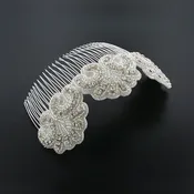 6" Haircomb with Crystal Applique