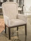 Wickenger – Dining Upholstered Arm Chair (Set of 2) – Light Gray / Dark Brown