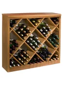 10 Column Diamond Bin Mahogany Wine Table