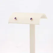 Amethyst Stud Earrings, 0.20cttw in 10K Yellow Gold