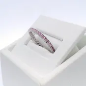 14kt White Gold Pink Sapphire Ring