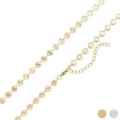18K Gold PVD Stainless Steel Sunburst Chain Necklace