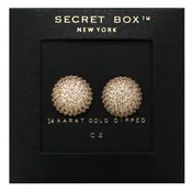 14K Gold Dipped Dome Stud Earrings- Multiple Options