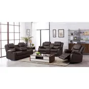 3 Piece Gray Reclining Sofa Set - Rexford
