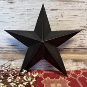 12" Black Barn Star