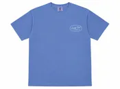 'Curly Tail' Script Heavyweight Tee Shirt | Washed Denim