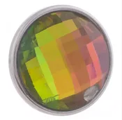18MM Multifaceted Multicolor Crystal Snap