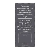 AC Hotel Evacuation Map Sign - Evacuation Stairways (Bilingual)