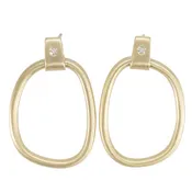 14k Carabiner Earrings - 14ky + Diamonds