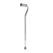 Chrome Offset Cane with Contoured Grip