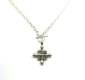 Medium Concepcion Cross Necklace  Sterling Silver # 81552 — Everett Designs