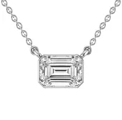 Skyset™ East West Emerald Diamond Station Pendant