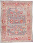 10x12 Purple and Pink Turkish Oushak Rug