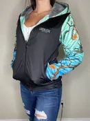 AQUAMARINE CAMO HEAVY ZIP FLEECE HOODIE