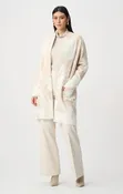 Abstract Jacquard Knit Long Cardigan