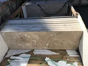 Bella Mocha Travertine 16”X48”X2" Eased Edge
