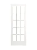 15 Lite French Primed Interior Clear Glass Door