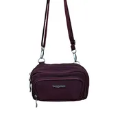 Baggalini Triple Zip with Front Wallet Burgundy Crossbody Bag NWT