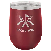 12 oz. Stainless Steel Vacuum Insulated Stemless Wine Tumbler with Lid