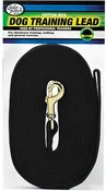 Four Paws Cotton Web Training Dog Lead, Black, 15-ft