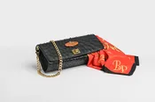 Duchesse De Polignac Black Ostrich Clutch