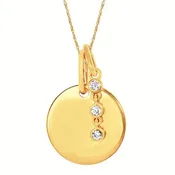 Disk and Diamond Necklace