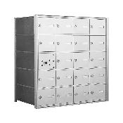 1400 Series Horizontal Front-Loading Mailboxes in Anodized Aluminum Finish – 19 Tenant Doors And 1 USPS Master Door