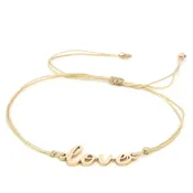 14kt Gold Jewelry Bracelet String Love