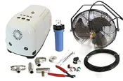 14" High Pressure Misting Fan Kits w/1000 PSI Remote Control Pump