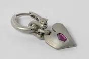 Jazz's Solid Heart Earring (Extra Small, 0.2 CT, Ruby Slice, DA+RUB) Z2335-2-DA+RUB